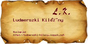 Ludmerszki Kilény névjegykártya